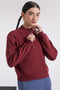 MAROON-HALF ZIPPER FULL SLEEVES CROP TOP SWEATER (24X-003-66)