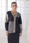 BLACK-V-NECK FULL SLEEVES CARDIGAN SWEATER (24X-005-66)