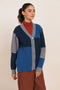 BLUE-V-NECK FULL SLEEVES CARDIGAN SWEATER (24X-005-66)