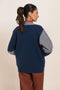 BLUE-V-NECK FULL SLEEVES CARDIGAN SWEATER (24X-005-66)