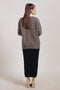 OLIVE-ROUND NECK RAGLAN SLEEVES CARDIGAN SWEATER (24X-009-66)