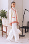 WHITE-V-NECK FULL SLEEVES CARDIGAN W-POCKET SWEATER (24X-013-66)