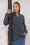 CHARCOAL-HIGH NECK CARDIGAN FULL SLEEVES W-POCKET SWEATER (24X-014-66)