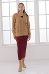 GOLDEN-V-NECK FULL SLEEVES CARDIGAN SWEATER (24X-015-66)