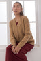 GOLDEN-V-NECK FULL SLEEVES CARDIGAN SWEATER (24X-015-66)