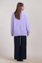 LILAC ROUND NECK FULL SLEEVES CARDIGAN SWEATER (24X-021-66)