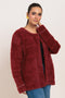 MAROON ROUND NECK FULL SLEEVES CARDIGAN SWEATER (24X-024-66)