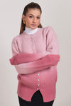 D-PINK-ROUND NECK FULL SLEEVES CARDIGAN SWEATER (24X-030-66)