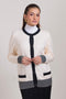 WHITE-ROUND NECK FULL SLEEVES CARDIGAN SWEATER (24X-031-66)