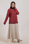 RUST-ROUND NECK FULL SLEEVES CARDIGAN SWEATER (24X-035-66)