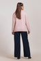 D-PINK-ROUND NECK FULL SLEEVES CARDIGAN SWEATER (24X-040-66)