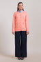 PEACH-ROUND NECK FULL SLEEVES CARDIGAN SWEATER (24X-040-66)