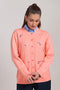 PEACH-ROUND NECK FULL SLEEVES CARDIGAN SWEATER (24X-040-66)