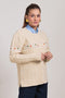 BEIGE-ROUND NECK FULL SLEEVES CARDIGAN SWEATER (24X-041-66)