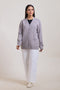 GREY-V-NECK FULL SLEEVES CARDIGAN SWEATER (24X-043-66)