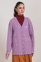 D-PLUM-V-NECK FULL SLEEVES CARDIGAN SWEATER (24X-044-66)