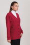 E-RED-V-NECK FULL SLEEVES CARDIGAN SWEATER (24X-044-66)