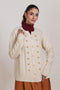 O-WHITE-ROUND NECK FULL SLEEVES CARDIGAN SWEATER (24X-045-66)