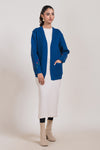 TRUE NAVY-V-NECK FULL SLEEVES CARDIGAN SWEATER (24X-047-66)