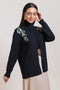 BLACK-V-NECK FULL SLEEVES CARDIGAN SWEATER (24X-048-66)