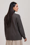 CHARCOAL-V-NECK FULL SLEEVES CARDIGAN SWEATER (24X-049-66)