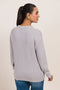 SILVER-ROUND NECK FULL SLEEVES CARDIGAN SWEATER (24X-051-66)