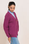 PINK-V-NECK FULL SLEEVES CARDIGAN SWEATER (24X-053-66)