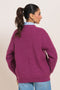 PINK-V-NECK FULL SLEEVES CARDIGAN SWEATER (24X-053-66)