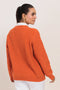 RUST-V-NECK FULL SLEEVES CARDIGAN SWEATER (24X-053-66)