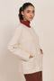 CREAM-ROUND NECK FULL SLEEVES CARDIGAN SWEATER (24X-054-66)