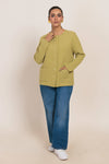 PEAR-ROUND NECK FULL SLEEVES CARDIGAN SWEATER (24X-054-66)