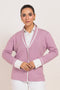 PLUM-SHAWL COLLAR FULL SLEEVES CARDIGAN SWEATER (24X-057-66)