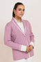 PLUM-SHAWL COLLAR FULL SLEEVES CARDIGAN SWEATER (24X-057-66)