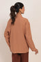 KHAKI-V-NECK FULL SLEEVES CARDIGAN SWEATER (24X-058-66)