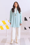 AQUA-FRONT OPEN FULL SLEEVES CARDIGAN SWEATER (24X-062-66)