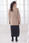 BEIGE-ROUND NECK FULL SLEEVES CARDIGAN SWEATER (24X-065-66)