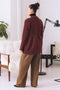 MAROON-V-NECK FULL SLEEVES CARDIGAN SWEATER (24X-070-66)