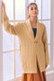 BEIGE-SHAWL COLLAR FRONT OPEN FULL SLEEVES CARDIGAN SWEATER (24X-071-66)