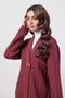 MAROON-SHAWL COLLAR FRONT OPEN FULL SLEEVES CARDIGAN SWEATER (24X-071-66)