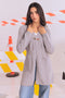 GREY-V-NECK FULL SLEEVES CARDIGAN SWEATER (24X-072-66)