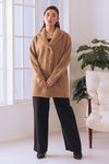 COAT COLLAR FULL SLEEVES CARDIGAN SWEATER (24X-076-66)