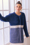 BLUE ROUND NECK FULL SLEEVES CARDIGAN SWEATER (24X-077-66)