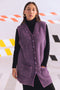 PURPLE V-NECK SANDO CARDIGAN SWEATER (24X-078-66)