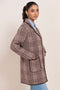 BROWN-NOTCHED COLLAR FULL SLEEVES CARDIGAN SWEATER (24X-081-66)