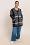 BLACK-V-NECK CARDIGAN FULL SLEEVES SWEATER (24X-082-66)