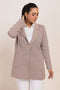 BEIGE-NOTCHED COLLAR FULL SLEEVES CARDIGAN SWEATER (24X-084-66)