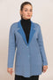 BLUE-NOTCHED COLLAR FULL SLEEVES CARDIGAN SWEATER (24X-084-66)