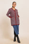 MAROON-V-NECK CARDIGAN FULL SLEEVES SWEATER (24X-085-66)