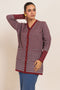 MAROON-V-NECK CARDIGAN FULL SLEEVES SWEATER (24X-085-66)