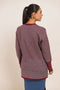 MAROON-V-NECK CARDIGAN FULL SLEEVES SWEATER (24X-085-66)